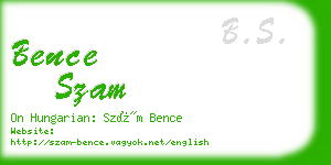 bence szam business card